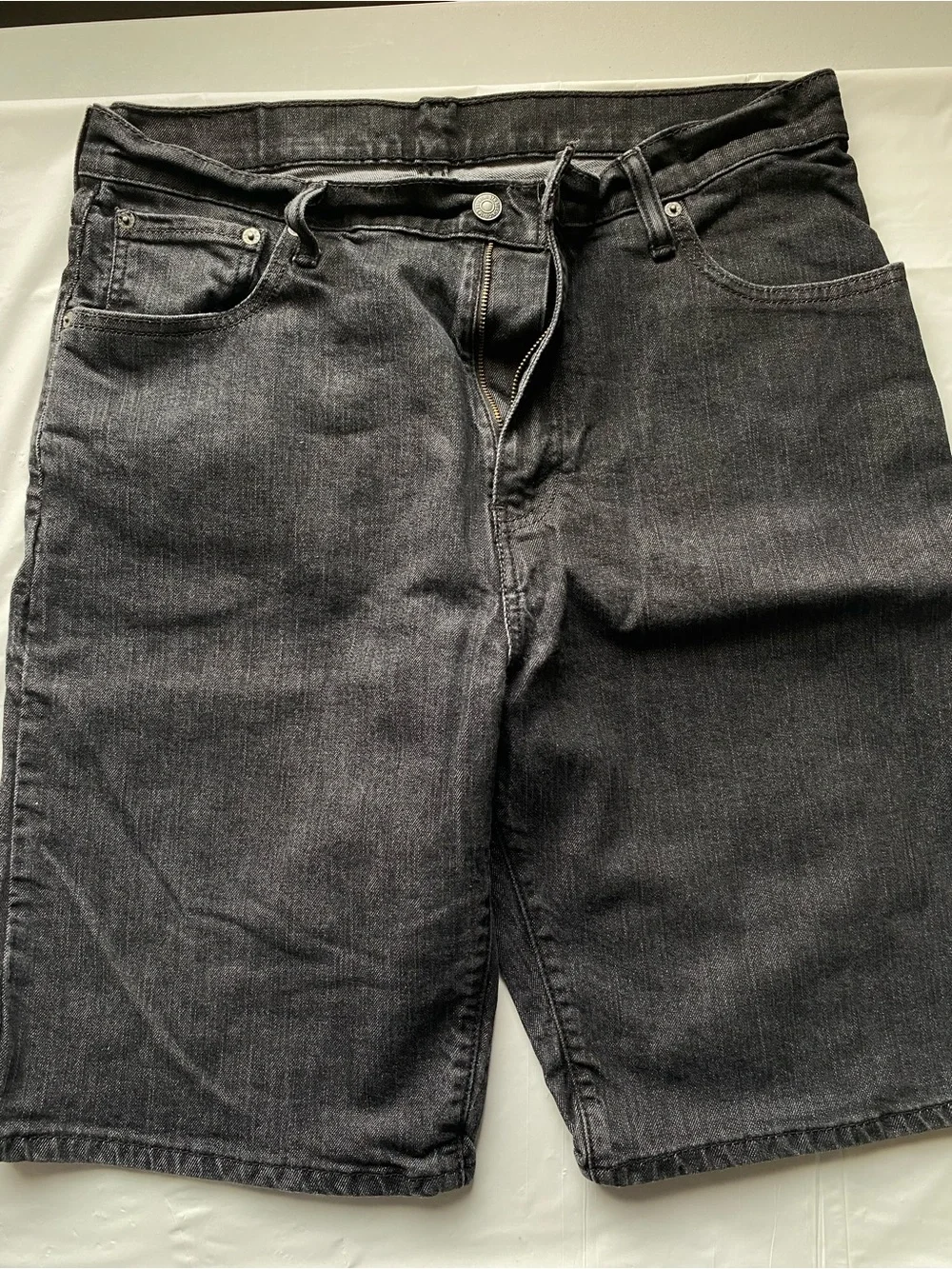 Levi’s 569 Loose Straight Denim Shorts Black Fade Skater Jorts Men’s 36